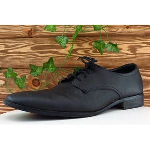 Calvin Klein Shoes Sz 11 M Almond Toe Black Derby‎ Oxfords Leather Men